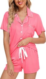 Senert Women's Pajamas Set Short Sleeve Soft Sleepwear | Button Down, Post Partu... - Image 2