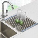 Seropy Roll Up Dish Drying Rack, Over the Sink Dish Drying Rack Kitchen Rolling ... - Image 2