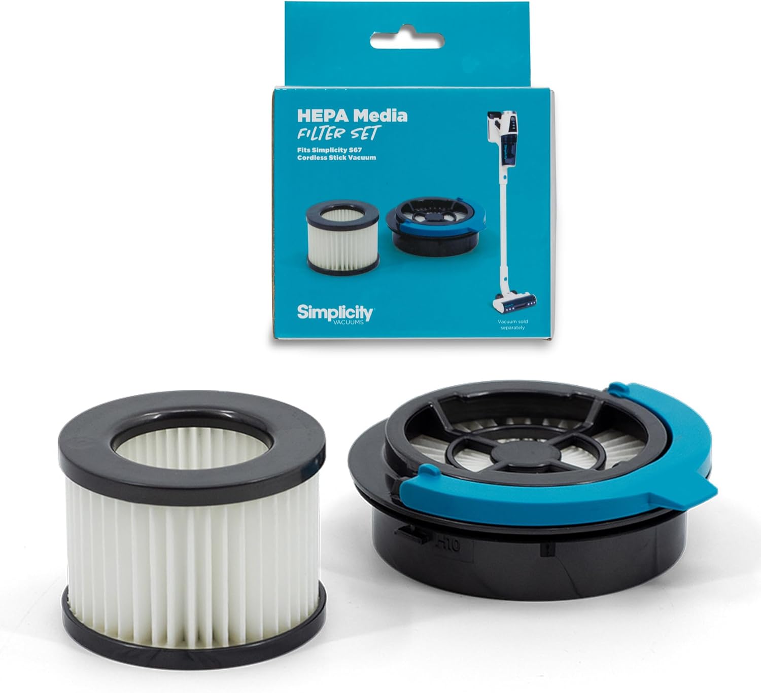Simplicity Vacuums SF67 HEPA Media Filter Set for S67 Cordless Vacuum Cleaner, 2... - Image 2