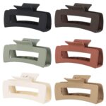 Sisiaipu 4 Inch Big Hair Claw Clips 6 Pcs Large Claw for Thick Hair Square Hair ... - Image 2