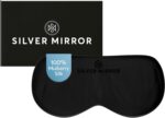 Sleep Mask in Black, 100% Silk, Pure Mulberry Silk, Light Blocking Eye Mask with... - Image 2
