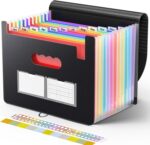 Sooez Accordion File Organizer, 13 Pockets Expanding File Folder, Portable Month... - Image 2