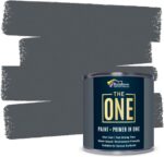 THE ONE All-In-One Paint & Primer - Dark Grey Gloss, 33.8 Fl Oz/1 Liter | 1 Coat... - Image 2