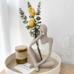 Thinker Statues And Sculptures, Sandstone Resin Thinker Statue Ornaments, Abstra... - Image 2