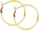 ToHeart Gold Hoop Earrings for Women Gold Plated Twist Hoop Earrings - Image 2