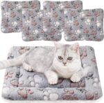 Tuanse 4 Pack Ultra Soft Dog Cat Bed Mat Small Animal Guinea Pig Bed with Cute P... - Image 2