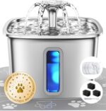 Veken Innovation Award Winner Stainless Steel Cat Water Fountain, 108oz/3.2L Aut... - Image 2