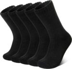 Velice Merino Wool Socks for Women 5 Pairs Warm Winter Hiking Thick Thermal Cozy... - Image 2