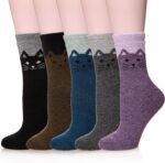 Velice Wool Socks for Women Merino Wool Boot Hiking Thick Thermal Warm Winter Cr... - Image 2