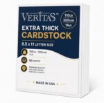 Veritas Extra Heavyweight White Cardstock 8.5 x 11”, 110lb/300gsm Thick 14pt Cov... - Image 2