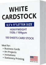 Veritas White Cardstock 8.5 x 11”, 110LB Index/199GSM Heavyweight Card Stock, 10... - Image 2