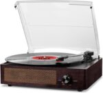 Vinyl Record Player Turntable with Built-in Bluetooth Receiver & 2 Stereo Speake... - Image 2