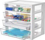 Vtopmart Clear Plastic Desk Organizer, 4-Tier Assemble Desktop File Organizer wi... - Image 2