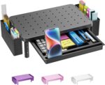 WALI Computer Monitor Stand with Storage, Desk Organizer with Drawer and Pen Hol... - Image 2