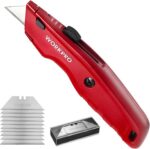 WORKPRO Premium Utility Knife, Retractable All Metal Heavy Duty Box Cutter, Quic... - Image 2