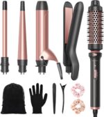 Wavytalk 5 in 1 Curling Iron Set with Thermal Brush and 4 Interchangeable Cerami... - Image 2