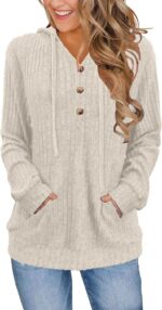 XMTOPYE Womens Sweaters Fashion Hoodies Long Sleeve Tops Casual Sweatshirts Fall... - Image 2