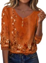 Zeagoo Women Tops Loose Fit Long Sleeve V Neck T Shirts Business Casual Blouses ... - Image 2
