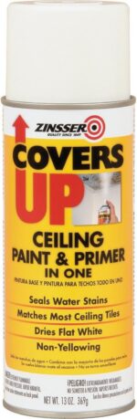 Zinnser 03688 Covers Up Stain Sealing Ceiling Paint, White - Image 2