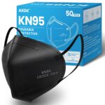 akgk KN95 Face Mask 50 PCS, Breathable Protection Masks, 5-Ply KN95 Black Masks,... - Image 2