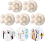 iBetterLife Self-adhesive Silicone Hook Holders - 5Pcs Mounted to Wall for Clipp... - Image 2