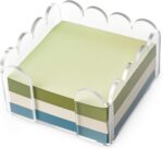 1 PC Scalloped Acrylic Sticky Note Holder 3"x3" Crystal Clear Sticky Note Holder... - Image 2