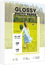 100 Sheets Glossy Photo Paper 8x10, Goefun 200GSM/54LB Inkjet Printer Paper for ... - Image 2