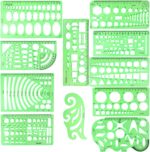 11PCS Geometric Drawings Templates, Drafting Stencils Measuring Tools, BetyBedy ... - Image 2