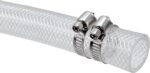 1/2" ID x 3/4" OD - 10 Ft High Pressure Braided Clear PVC Vinyl Tubing Flexible ... - Image 2