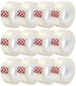 12 Rolls Transparent Tape Refills, Clear Tape Dispenser Refill Rolls, Glossy Gif... - Image 2