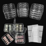 12pcs Press on Nail Storage Box with Adhesive Double Sided Tape Clear Acrylic Na... - Image 2