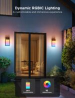 Govee Outdoor Wall Light, 1 Pack, 1500LM Smart RGBIC Porch Lights Outdoor with 4... - Image 3