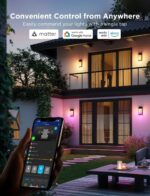 Govee Outdoor Wall Light, 1 Pack, 1500LM Smart RGBIC Porch Lights Outdoor with 4... - Image 7