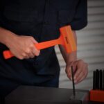 NEIKO 02847A 2 LB Dead Blow Hammer, Neon Orange | Unibody Molded | Checkered Gri... - Image 6