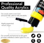 55PCS Acrylic Paint Set of 36 Colors 2fl oz 60ml Bottles 12 Brushes,Non Toxic 36... - Image 4