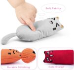 Legendog 5Pcs Bite Resistant Catnip Toy for Cats,Catnip Filled Cartoon Mice Cat ... - Image 6