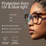 miyya Blue Light Glasses for Women - Oversized UV & Blue Light Blocker Chunky Fr... - Image 4