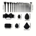 HGHDBT 36Pcs Black Makeup Brushes Set Professional Makeup Kit Multi-functional M... - Image 4