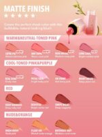 SHEGLAM Color Bloom Liquid Blush Makeup for Cheeks Matte Finish -004 Hot Topic - Image 6