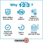 Zinsser 286258 Bulls Eye 1-2-3 All Surface Primer, Quart, Gray - Image 6