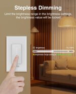 GHome Smart Dimmer Switch, Single Pole, 2.4GHz WiFi Dimmer Light Switch Works wi... - Image 4