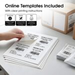 4" X 5" Matte White Printable Shipping Labels (250 Sheets, 1000 Stickers) Addres... - Image 4