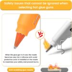 Hot Glue Gun Kit with 40 Glue Sticks and Anti-Scalding Nozzles, 8 Pack Fast Preh... - Image 4