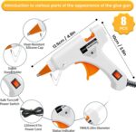 Hot Glue Gun Kit with 40 Glue Sticks and Anti-Scalding Nozzles, 8 Pack Fast Preh... - Image 6
