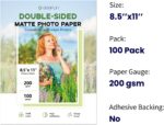 Double Sided Matte Photo Paper 8.5 x 11, Goefun 200GSM/54LB Presentation Paper f... - Image 3