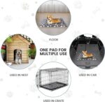 Dog Bed mat Pet mat Dog Box mat Machine Washable Grey (33x23x1.5in) - Image 6