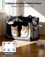 Extra Large Cat Carrier for 2 Cats, XL with Removable Divider, Foldable Soft-Sid... - Image 3