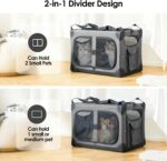 Extra Large Cat Carrier for 2 Cats, XL with Removable Divider, Foldable Soft-Sid... - Image 4