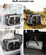 Extra Large Cat Carrier for 2 Cats, XL with Removable Divider, Foldable Soft-Sid... - Image 5