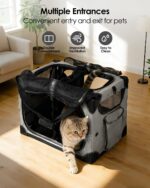 Extra Large Cat Carrier for 2 Cats, XL with Removable Divider, Foldable Soft-Sid... - Image 6